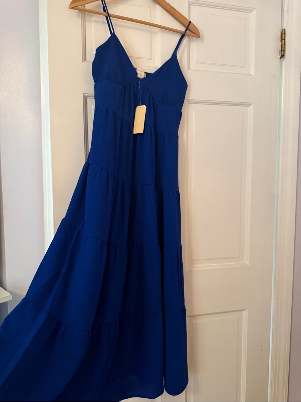 Spaghetti-Strap Maxi Dress in Cobalt Blue